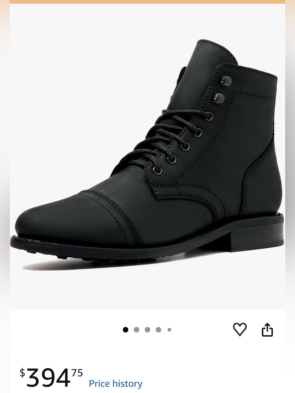 Thursday Boot Company Captain Lace-up Boot in Black Matte
